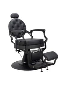 マットブラックのクラシックバーバーチェア