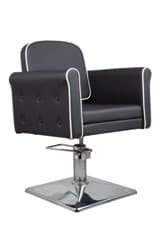 マットブラックの高級サロンチェア
